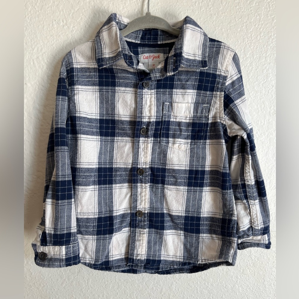 Cat & Jack Button Down Flannel Shirt